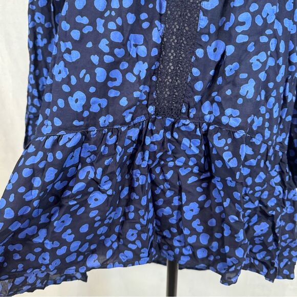 Anthropologie HD in Paris Ressica blue and navy tunic top size medium - Picture 4 of 7